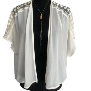 Kimono with Shoulder Detail, One Size Fits All